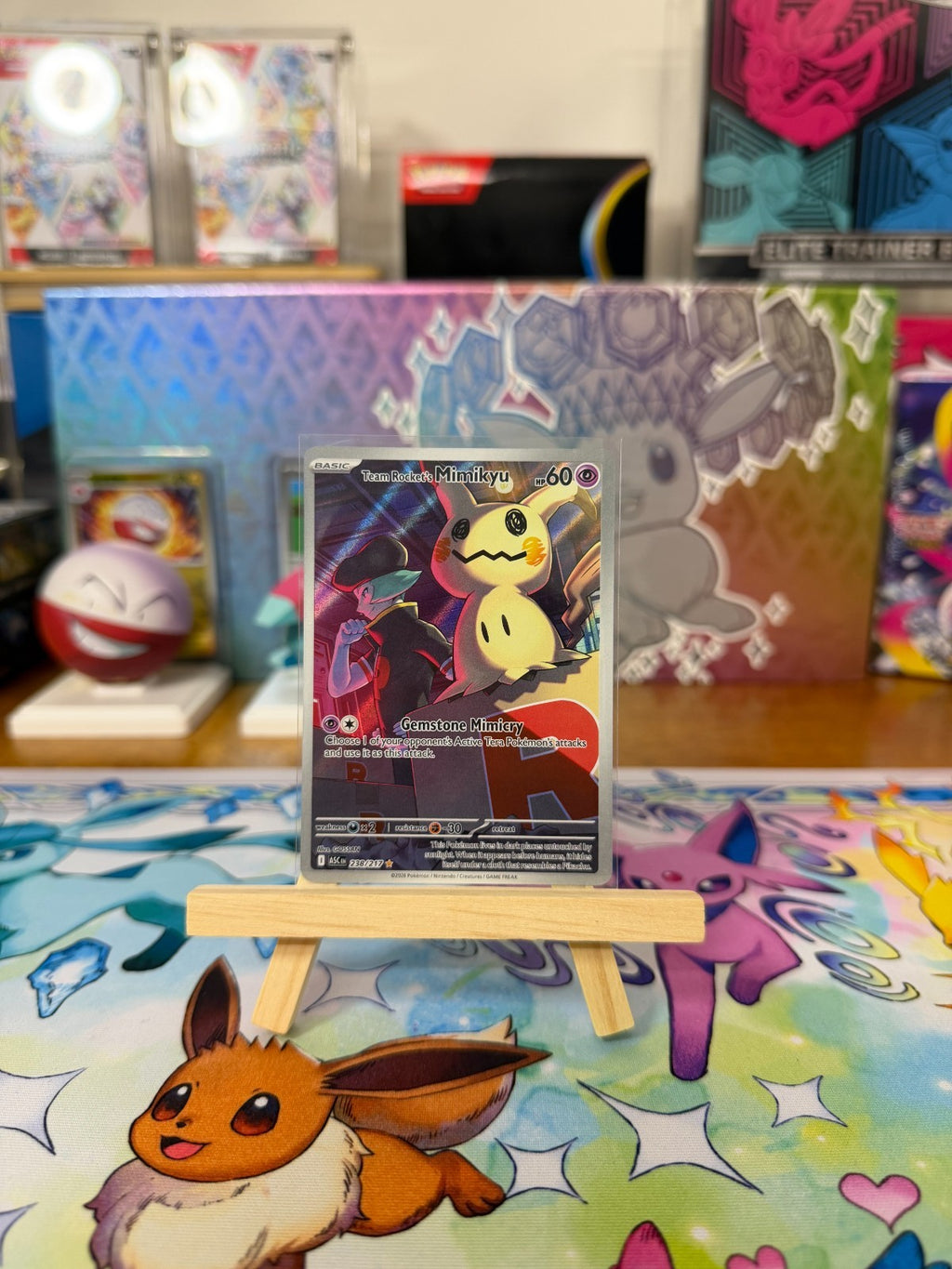 Team Rocket's Mimikyu 238/217 IR Ascended Heroes Pokemon Card NM/M