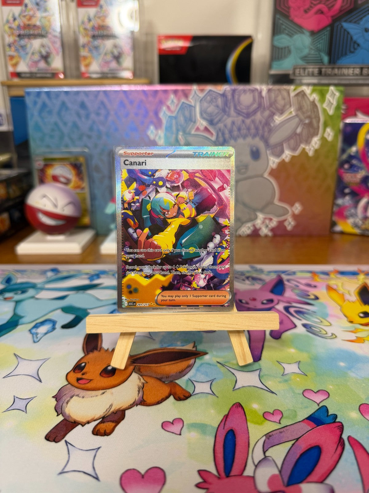 Canari 291/217 SIR Ascended Heroes Trainer Pokemon Card NM/M