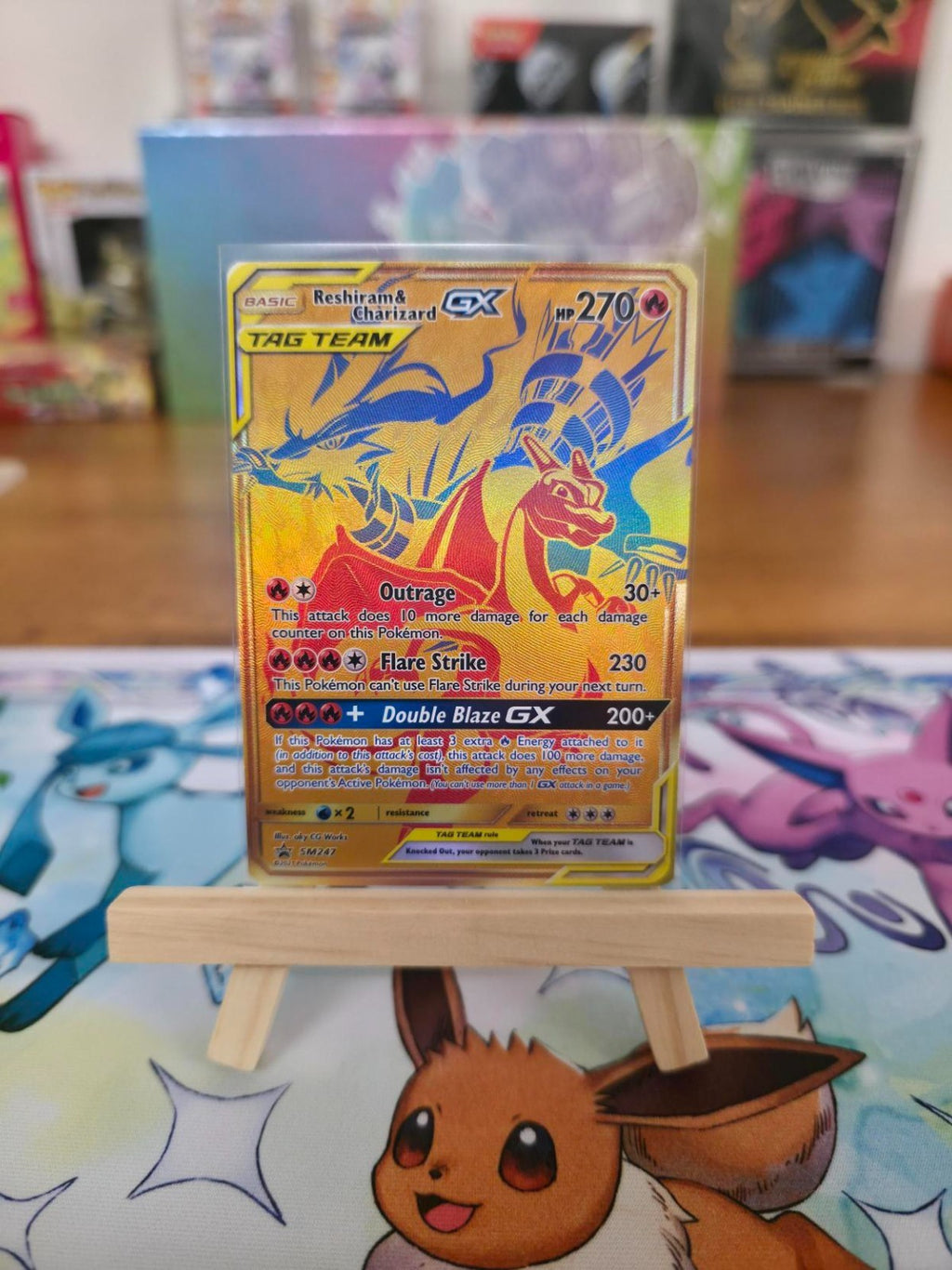 Pokémon TCG Reshiram & Charizard GX Sun & Moon Sm247 Holo Promo