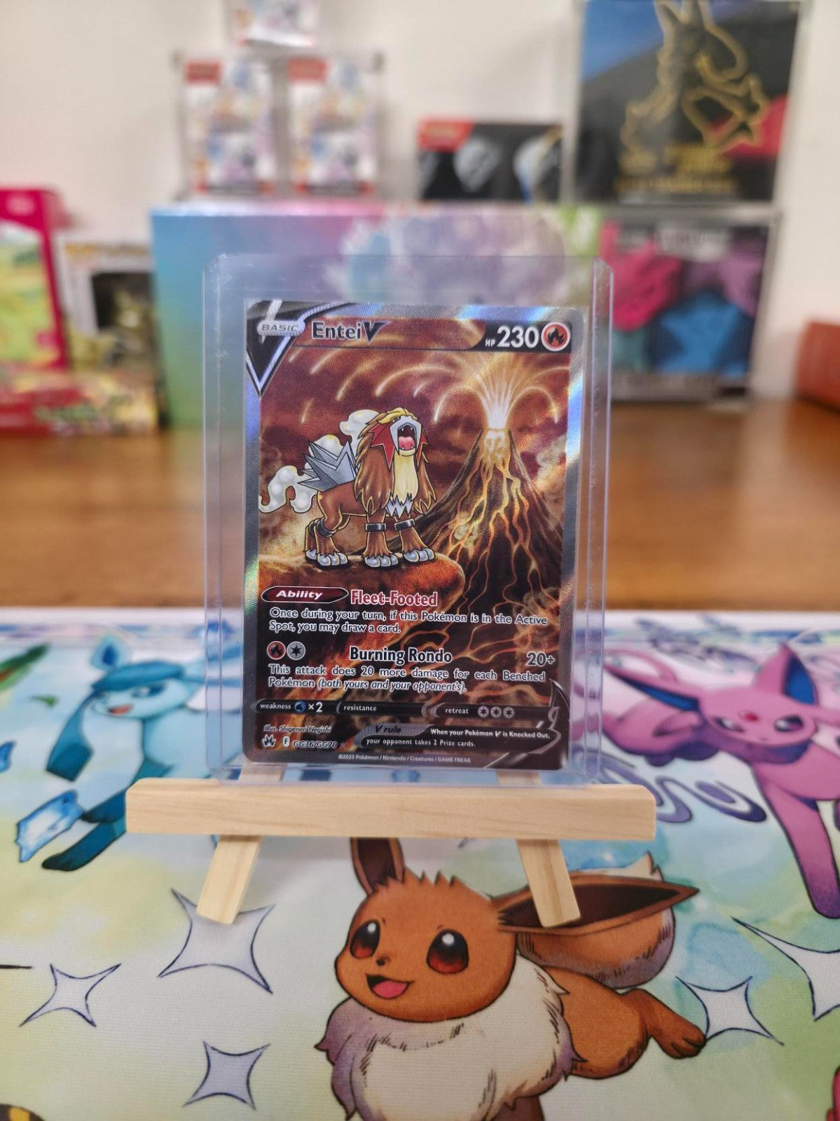 Pokémon TCG Entei V Crown Zenith: Galarian Gallery Gg36/Gg70 Holo Ultra Rare