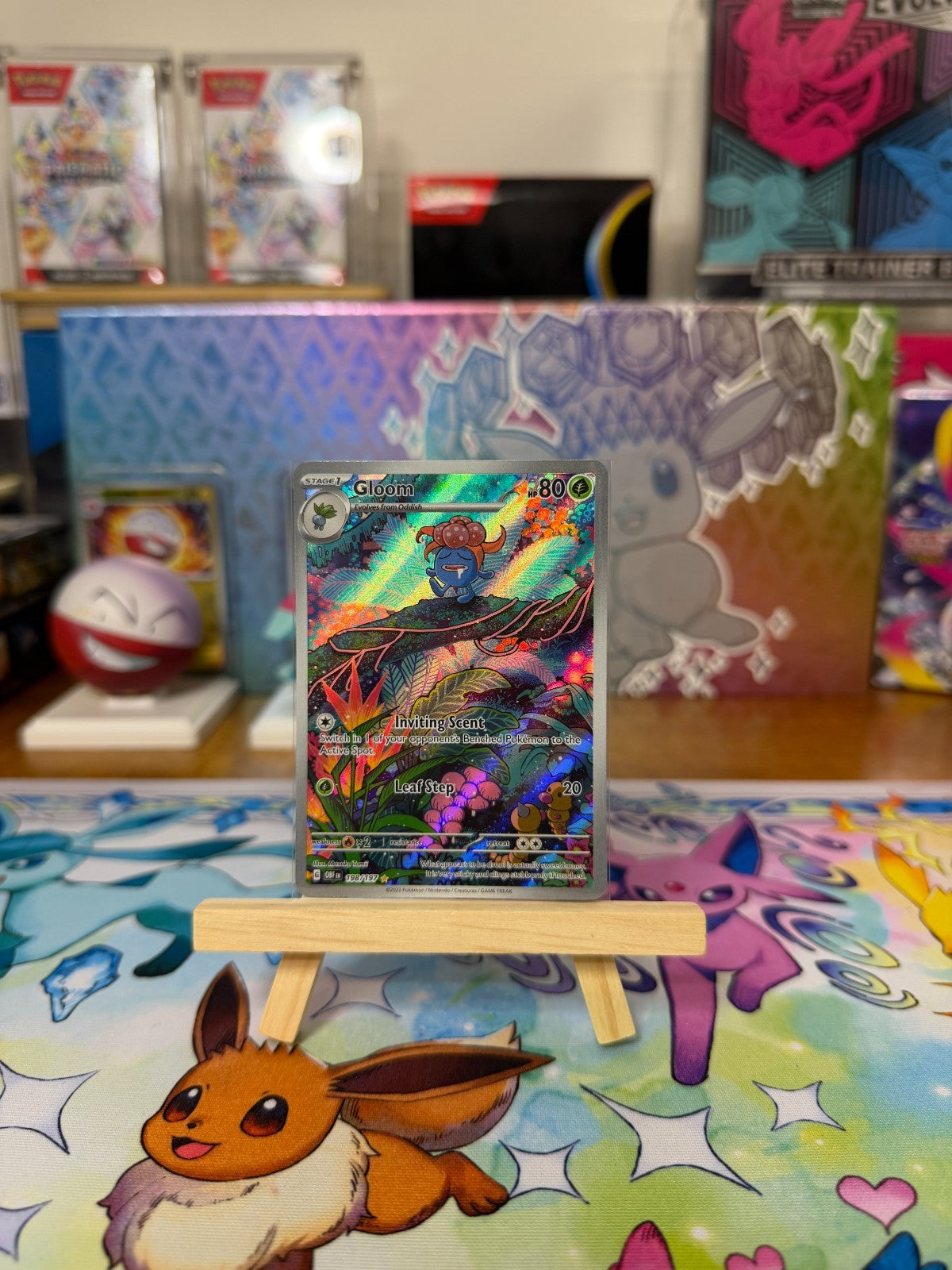 Gloom 198/197 Illustration Rare Obsidian Flames Pokemon Card NM/M